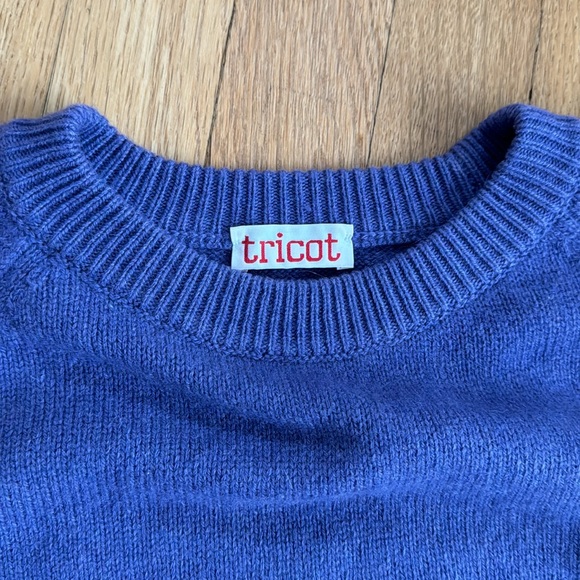 Tricot Paris Violet 100% Cashmere Crewneck - Picture 4 of 4